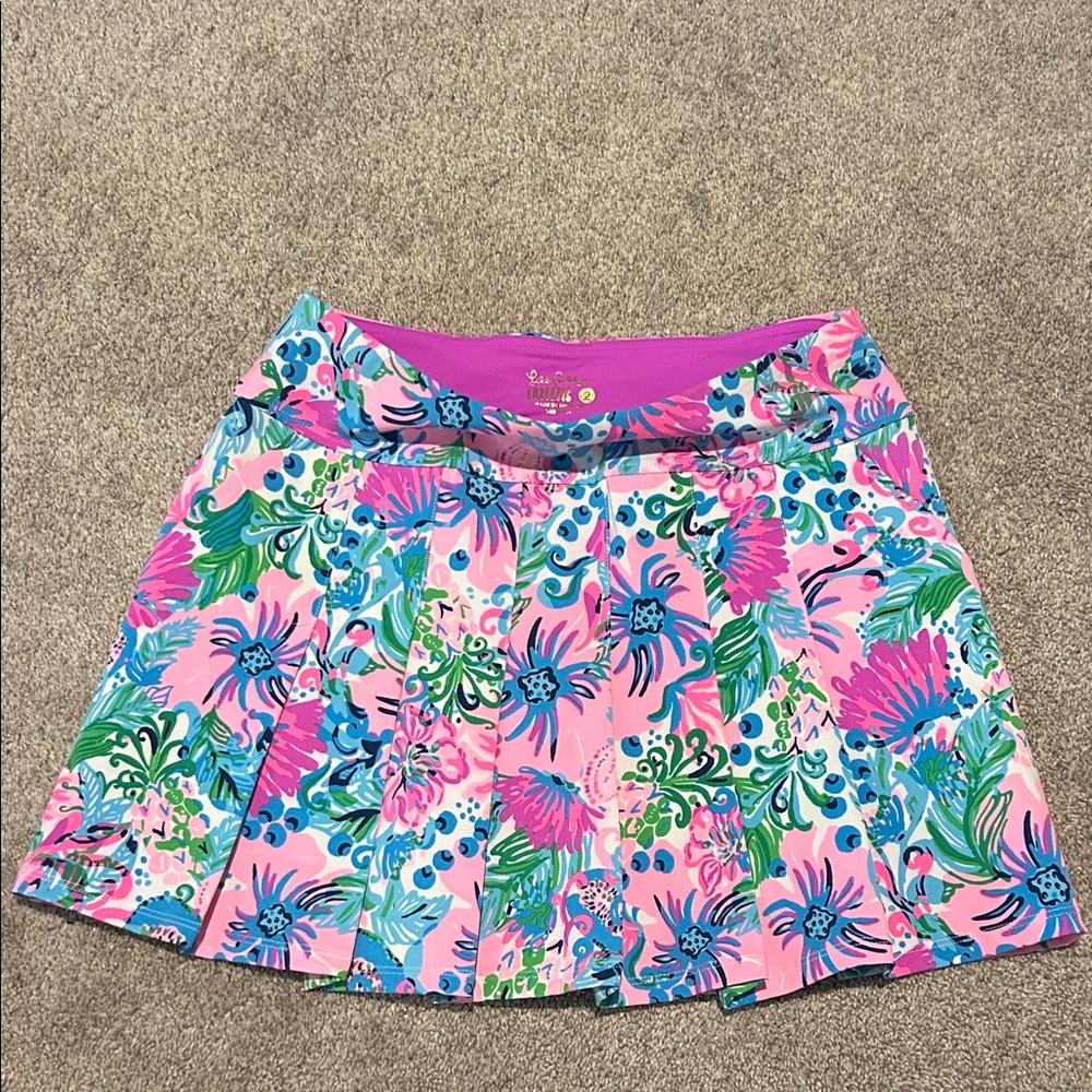 Lilly Pulitzer Pink and Blue Athletic Skirt